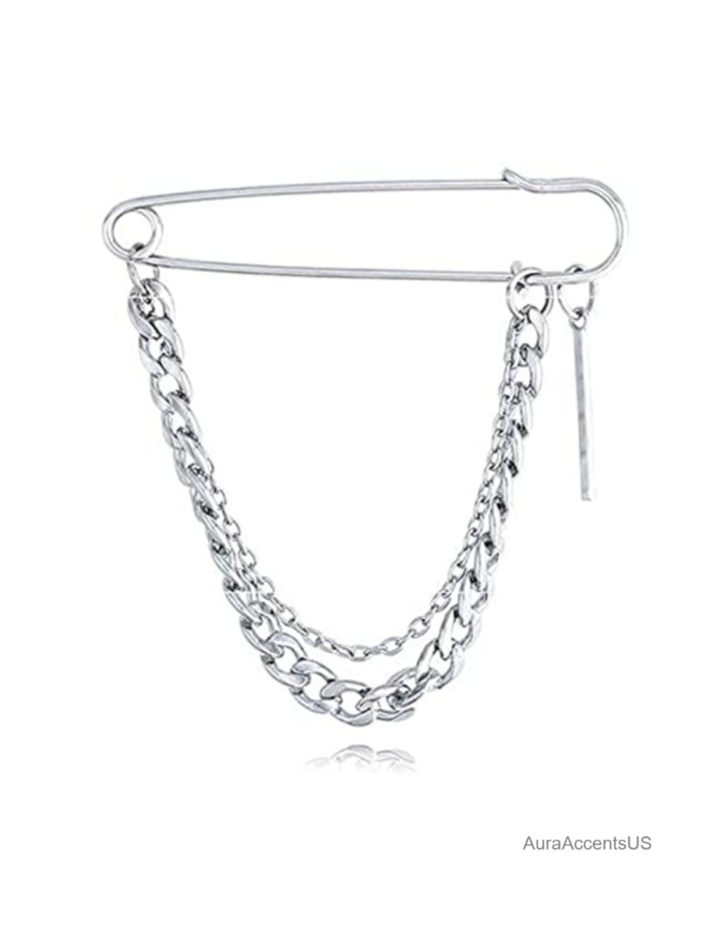 Retro Butterfly Chain Brooch Pin Suit Sweater Coat Men Women